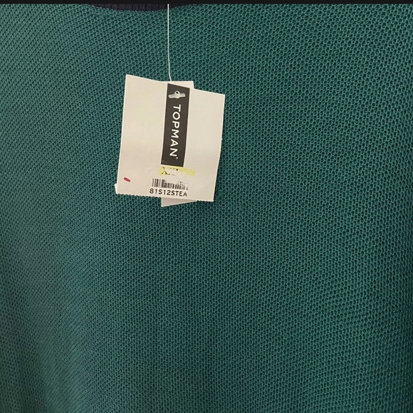 Topman Green Thin Knit Crew Shirt Men’s XXL - Picture 5 of 7